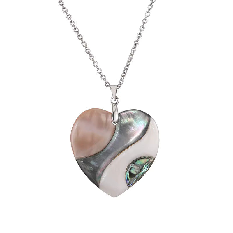 Pendentif coeur en nacre Les Bogardines