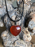 Pendentif coeur agate rouge Les Bogardines