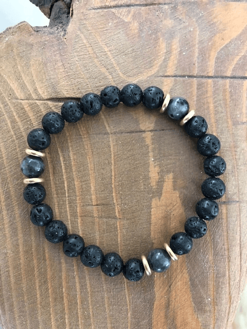 Bracelet en pierre de lave pour elle et lui Les Bogardines